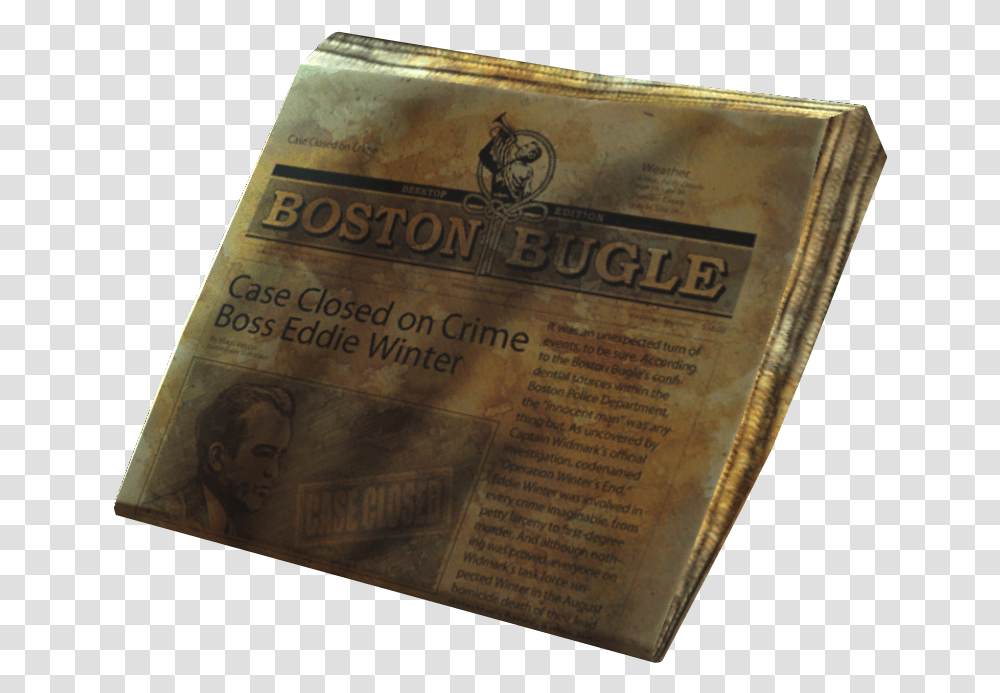 Bugle Boston Bugle Fallout 4 Boston Bugle, Book, Newspaper, Label Transparent Png