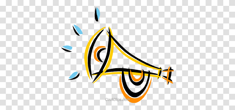 Bugle Royalty Free Vector Clip Art Illustration, Horn, Brass Section, Musical Instrument Transparent Png