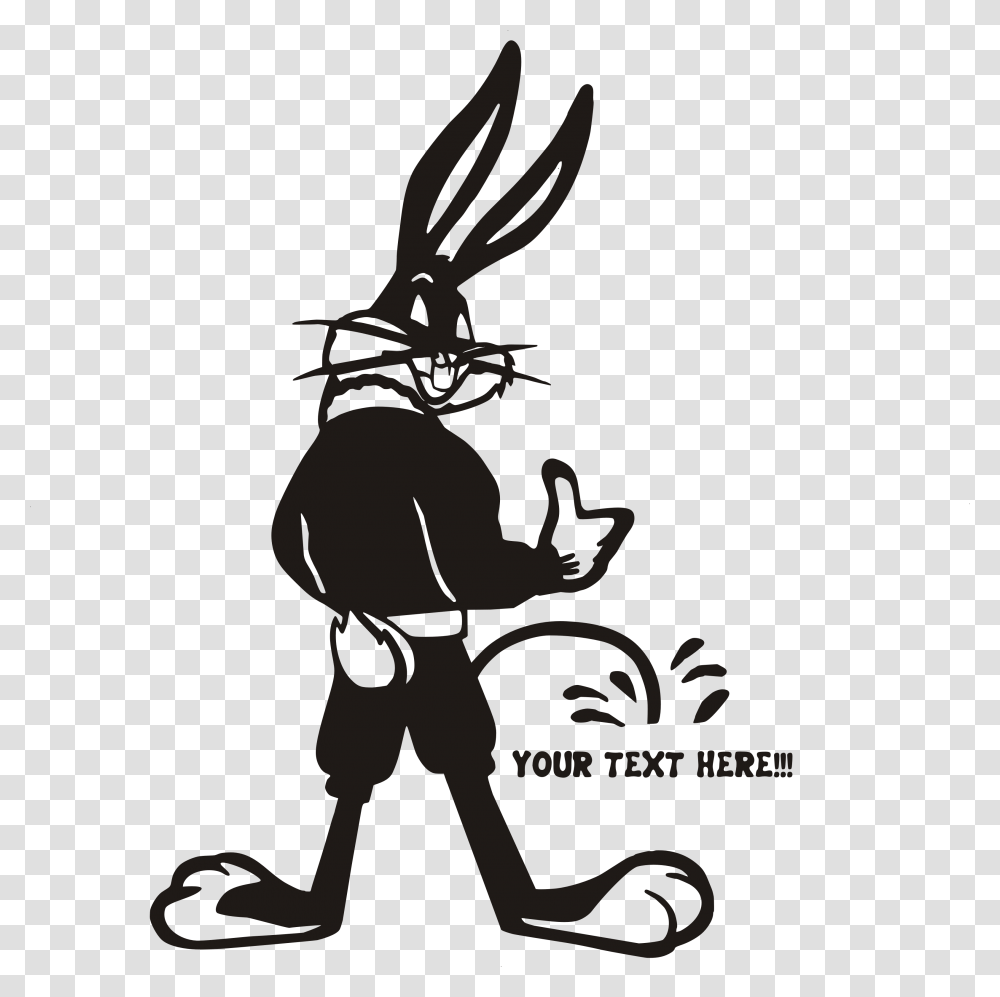 Bugs Bunny Sticker Wile E, Stencil, Silhouette, Lawn Mower, Tool Transparent Png