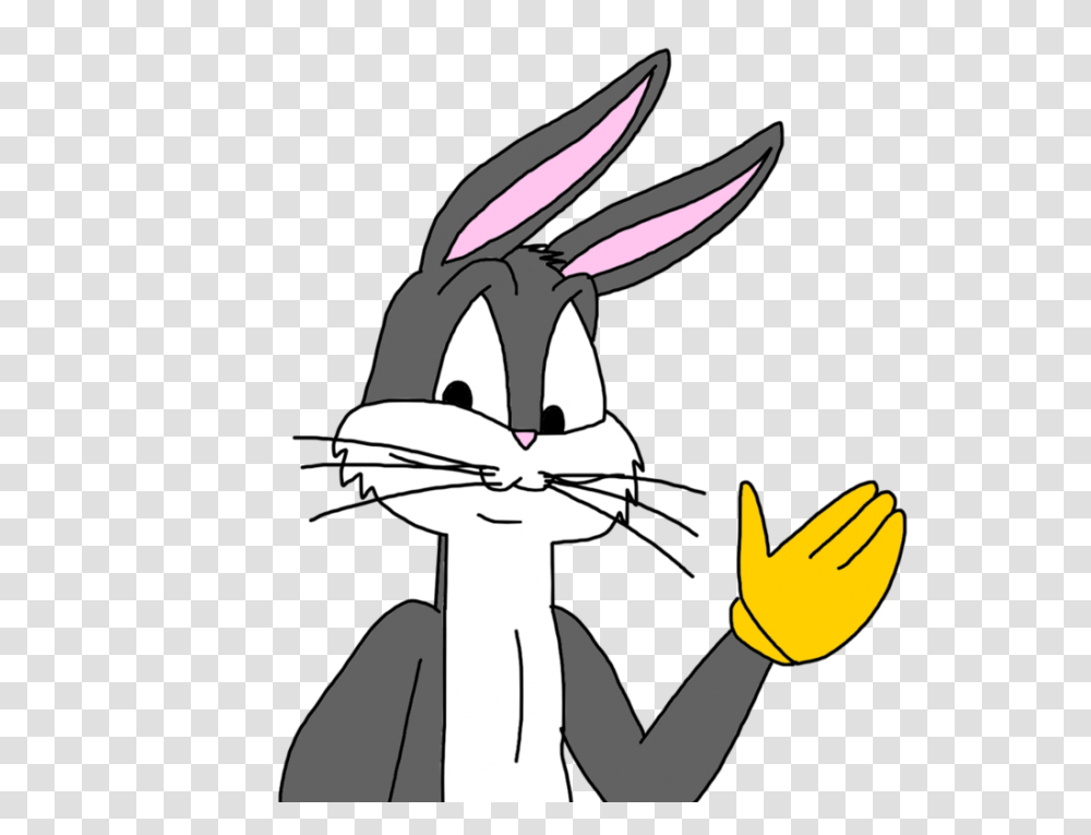 Bugs Bunny With Appearance From His Second Cartoon, Hand, Mammal, Animal, Rabbit Transparent Png
