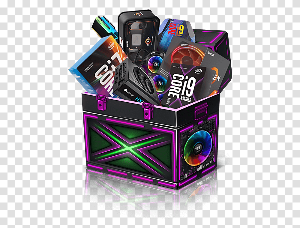 Build A Pc Box Pc Mystery Box, Mobile Phone, Electronics, Cell Phone, Arcade Game Machine Transparent Png