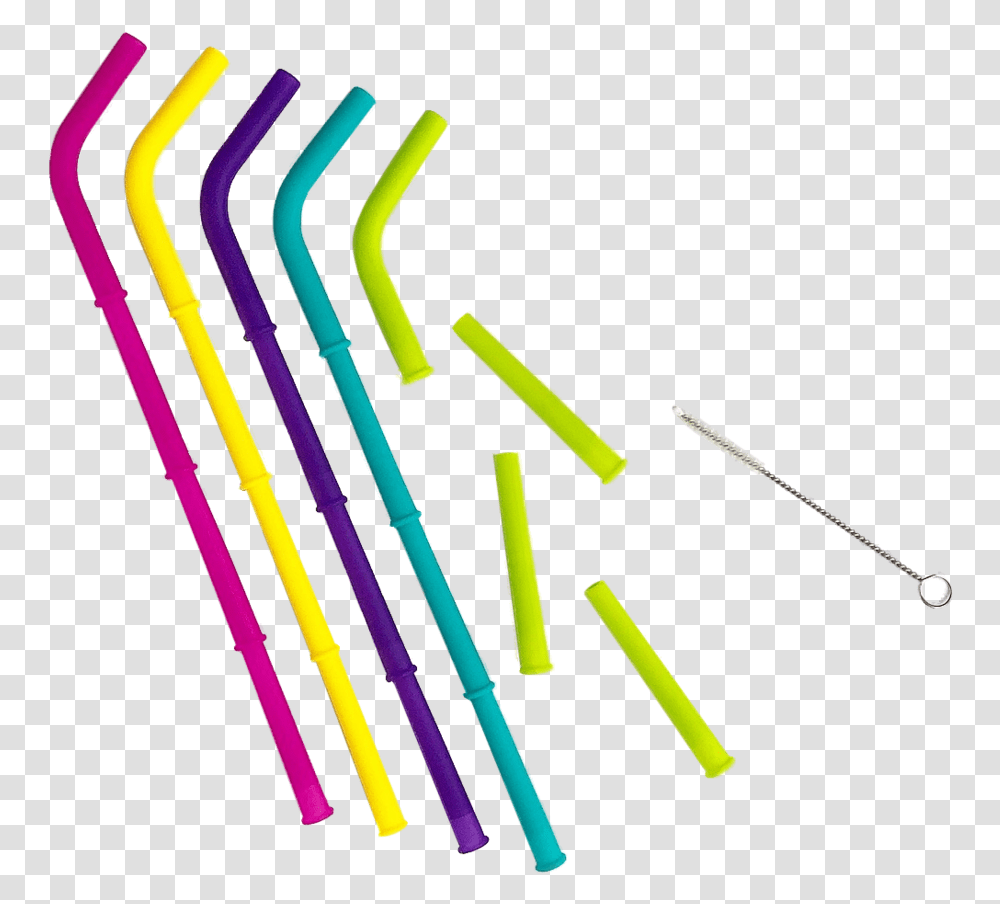 Build A Straw Reusable Silicone Straws Refill Pack, Neon, Light, Stick Transparent Png