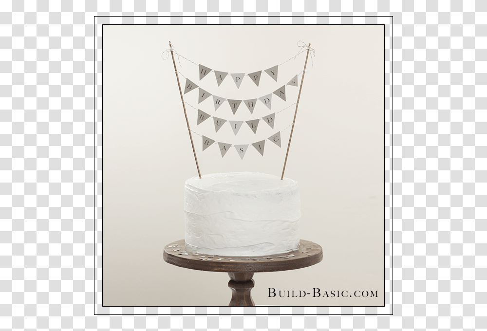 Build Basic Happy Birthday Flags Birthday Cake, Dessert, Food, Icing, Cream Transparent Png