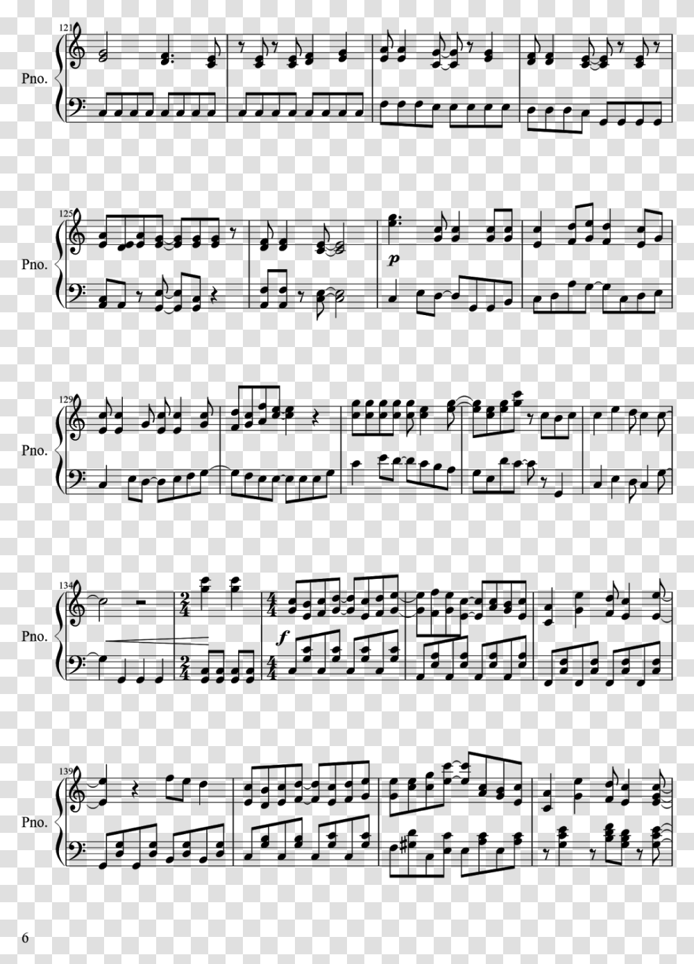Build Our Machine Piano Sheet Music, Gray, World Of Warcraft Transparent Png