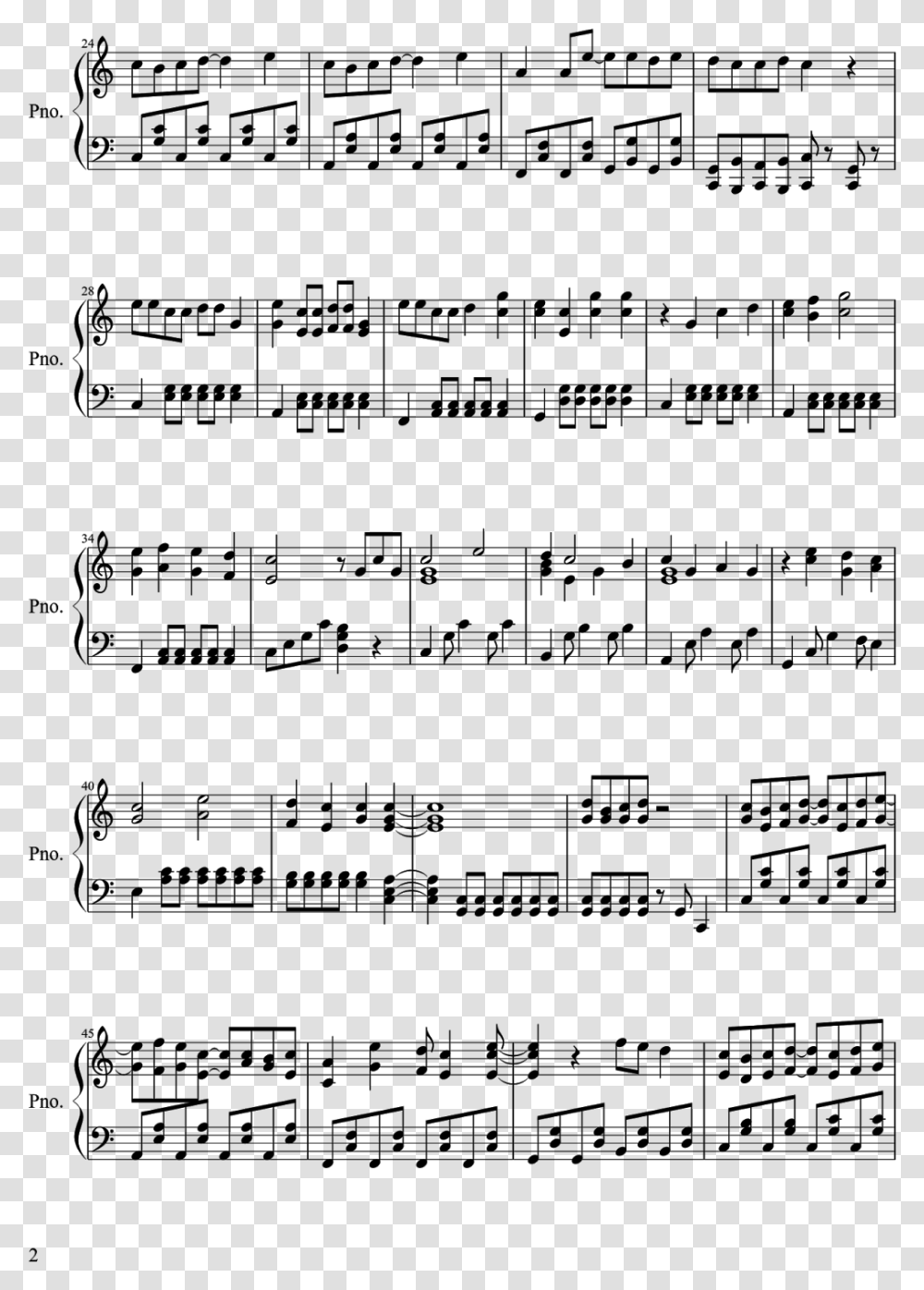 Build Our Machine Piano Sheet Music, Gray, World Of Warcraft Transparent Png