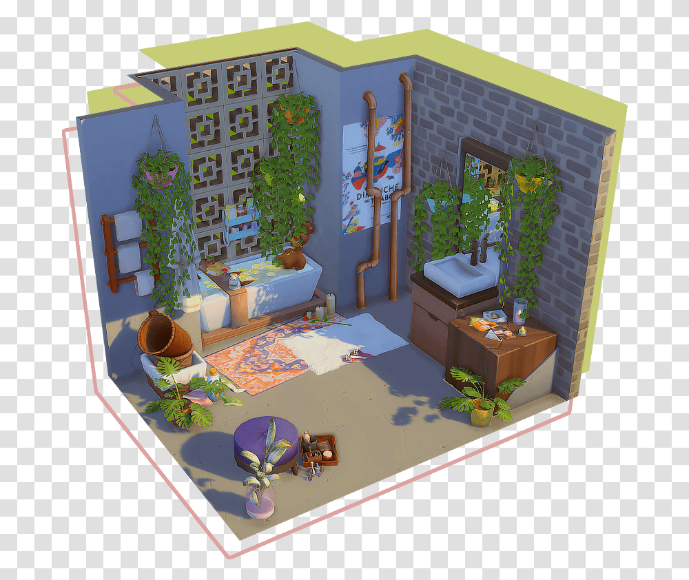 Build Sims 4 Dollhouse, Rug, Minecraft, Walkway, Path Transparent Png