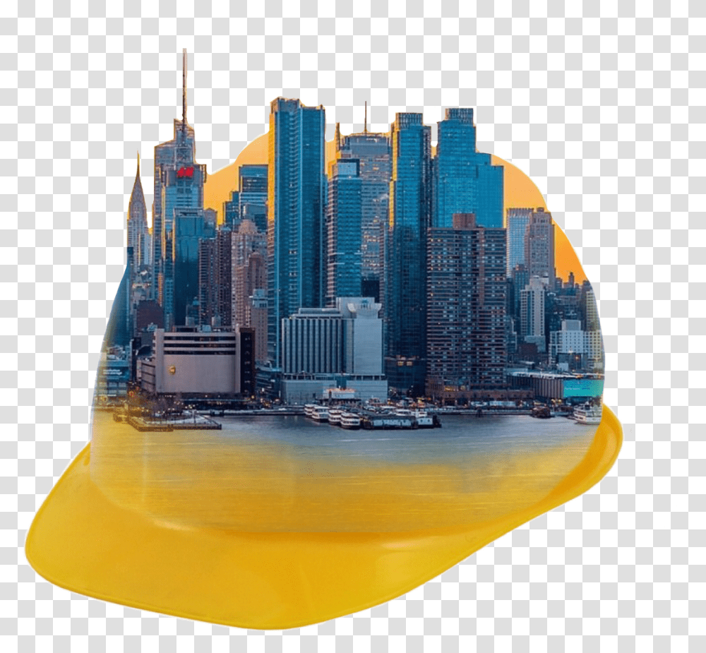 Builderhelmet Helnet Newyork Skyline Buildings Ftestick Skyline, City, Urban, High Rise, Metropolis Transparent Png