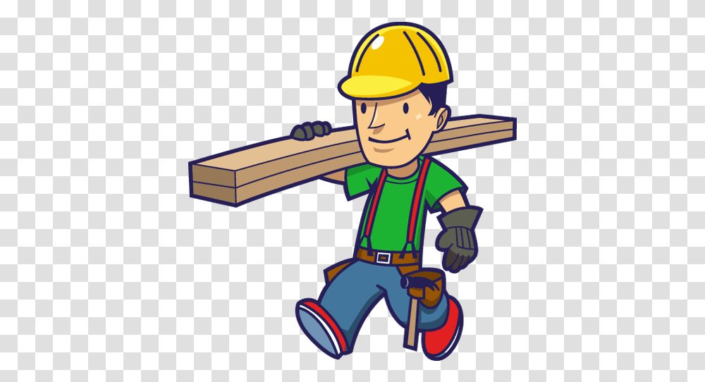 Builders At Work Clipart Construction Worker Building, Person, Human, Fireman, Helmet Transparent Png