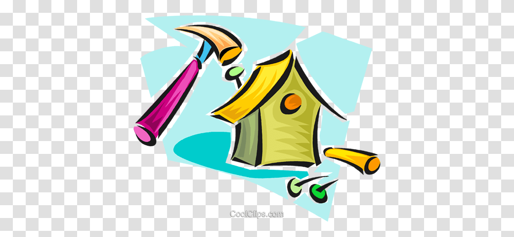 Building A Birdhouse Royalty Free Vector Clip Art Illustration, Camping, Tool, Leisure Activities, Coat Transparent Png