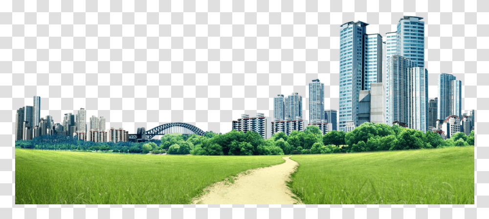 Building Background Clipart, City, Urban, High Rise, Grass Transparent Png