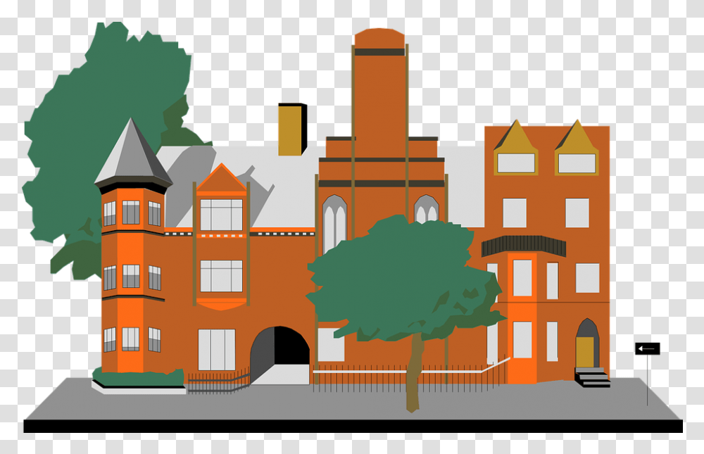 Building Brown Large Free Vector Graphic On Pixabay Cartoon Small Building, Mansion, House, Housing, Architecture Transparent Png