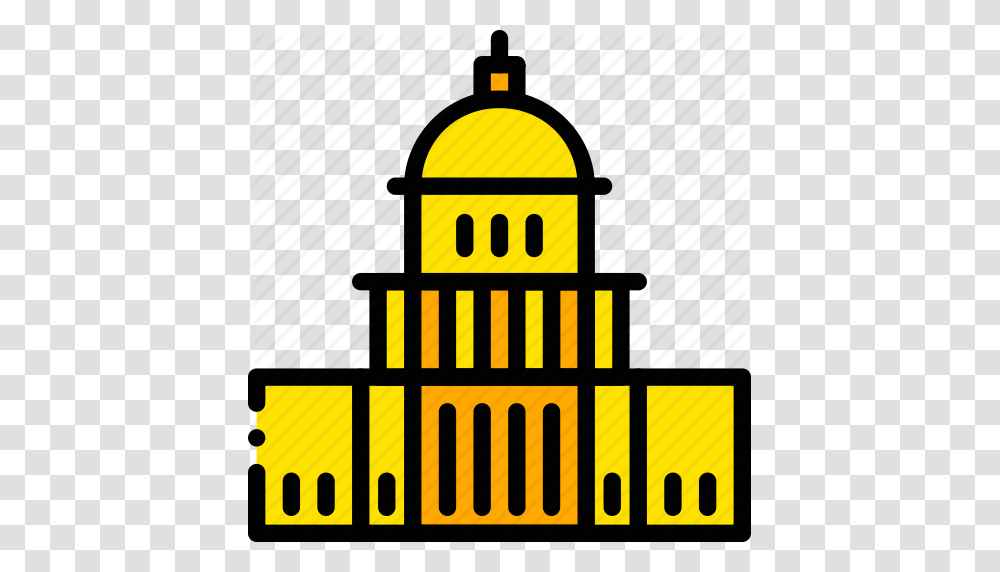 Building Capitol Monument States United Yellow Icon, Poster, Advertisement, Architecture Transparent Png
