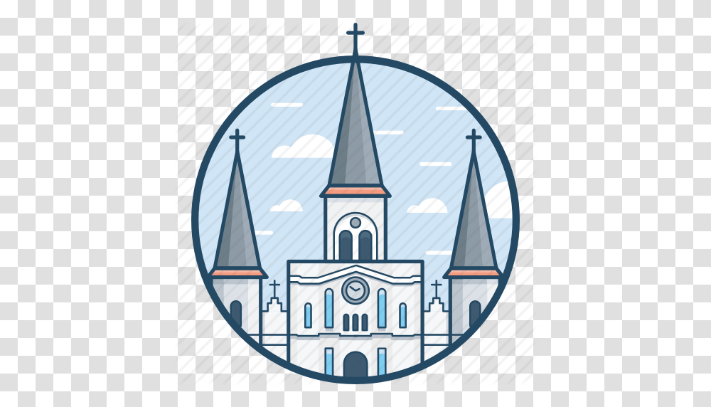 Building Cathedral Basilica Of Saint Louis French King, Architecture, Spire, Tower, Church Transparent Png