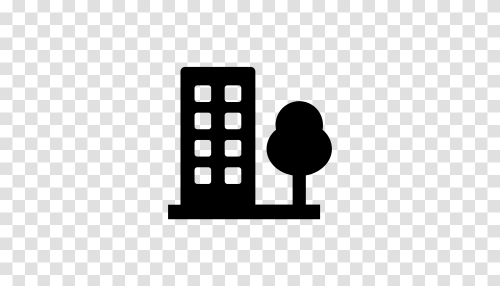Building City Cityscape Metropolis Office Town Tree Icon, Gray, World Of Warcraft Transparent Png