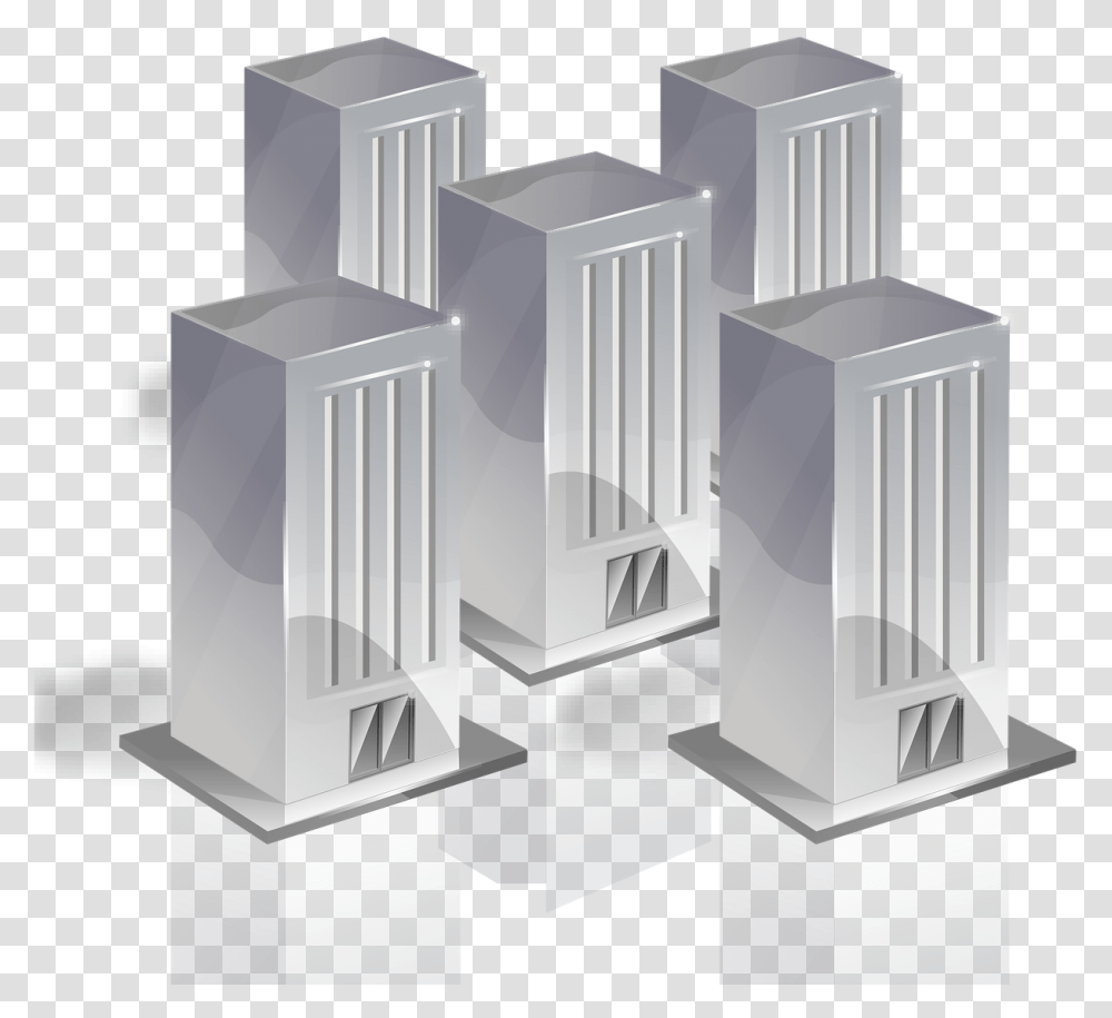 Building City Icon Tower Block, Cylinder, Box, Crystal, Staircase Transparent Png