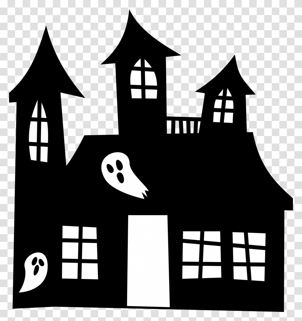Building Clipart Japan Halloween Haunted House Clipart, Stencil, Alphabet Transparent Png
