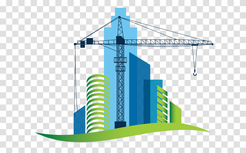 Building Construction Clipart, Construction Crane, Urban, Architecture, Advertisement Transparent Png