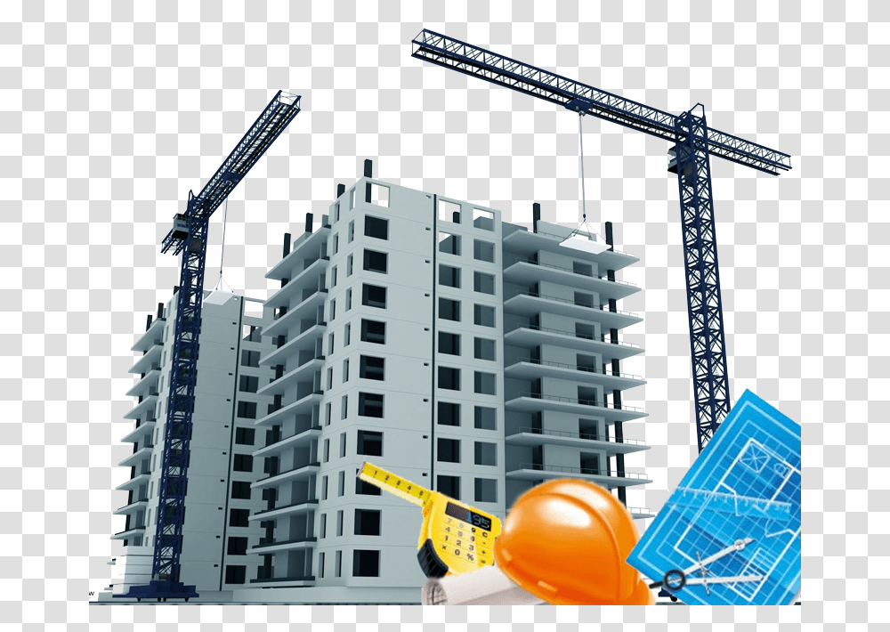 Building Construction, Construction Crane, Condo, Housing, Helmet Transparent Png