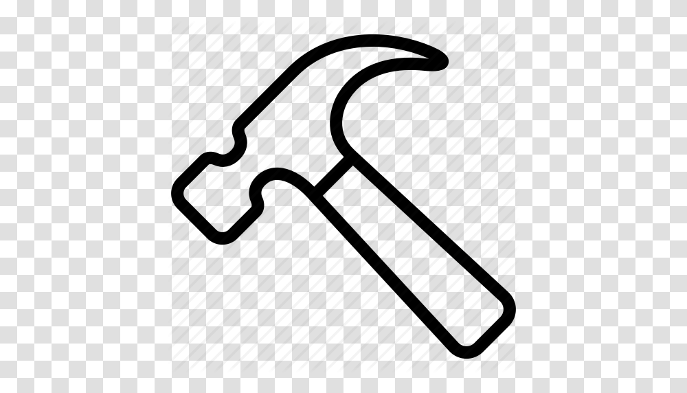 Building Construction Hammer Repair Tools Working Icon, Racket, Tennis Racket, Label Transparent Png