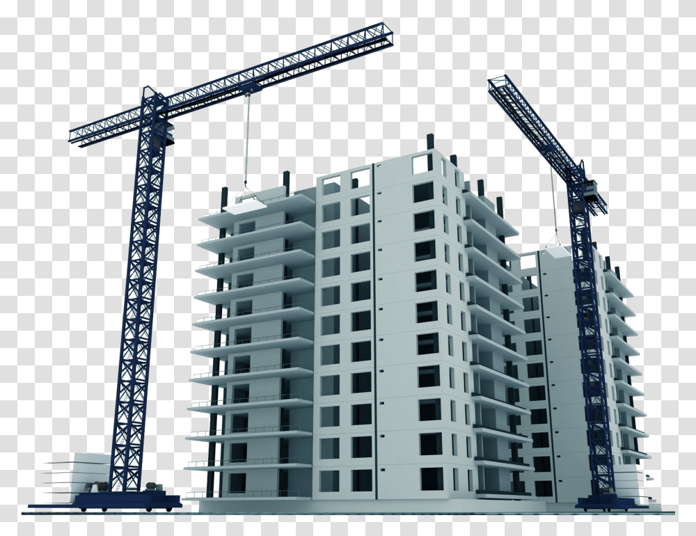 Building Construction Images Hd Download Under Construction Building, Construction Crane, Condo, Housing, High Rise Transparent Png