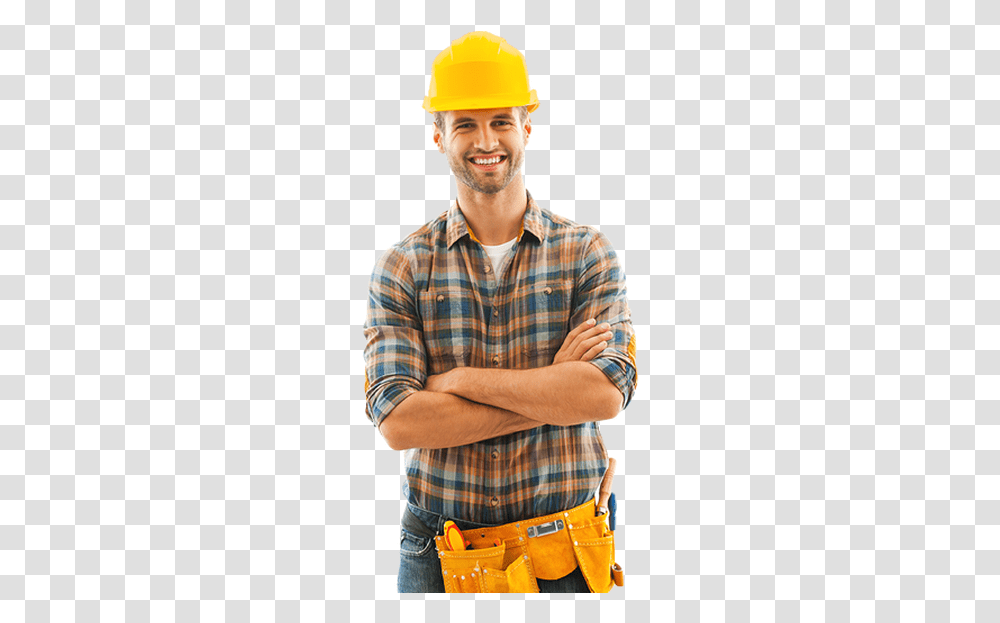 Building Contractor, Person, Human, Hardhat, Helmet Transparent Png