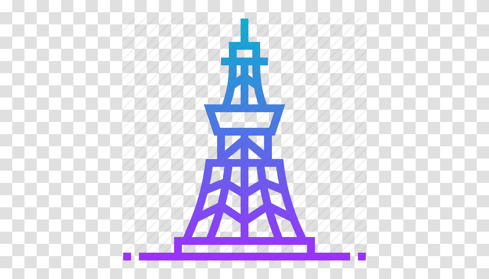 Building Japan Landmark Tokyo Tower Icon, Cross, Architecture, Poster Transparent Png