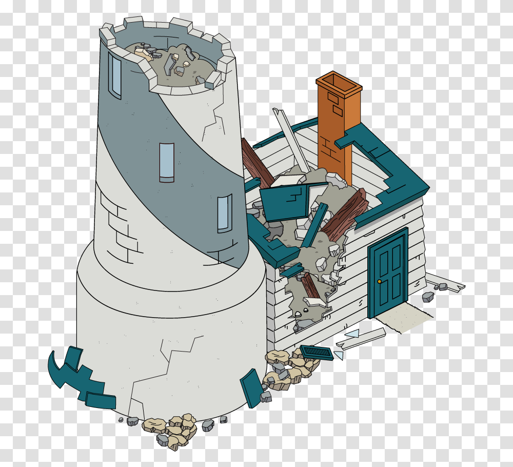 Building Lighthouse Destroyed Illustration, Architecture, Housing, Space Station, Tower Transparent Png