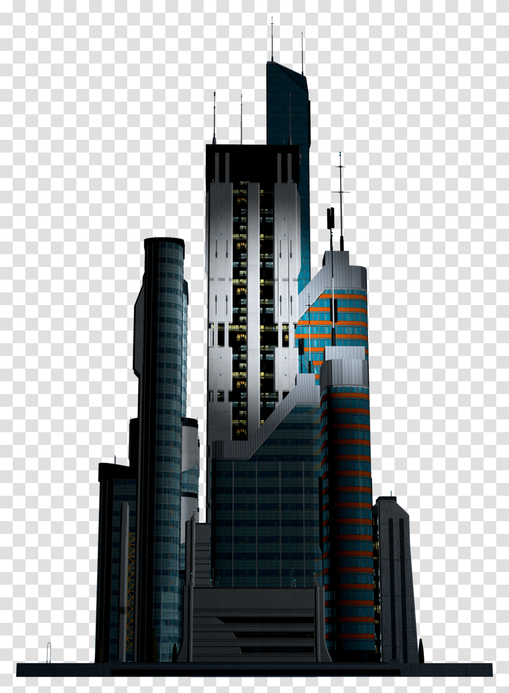 Building Sci Fi Science Fiction, High Rise, City, Urban, Metropolis Transparent Png