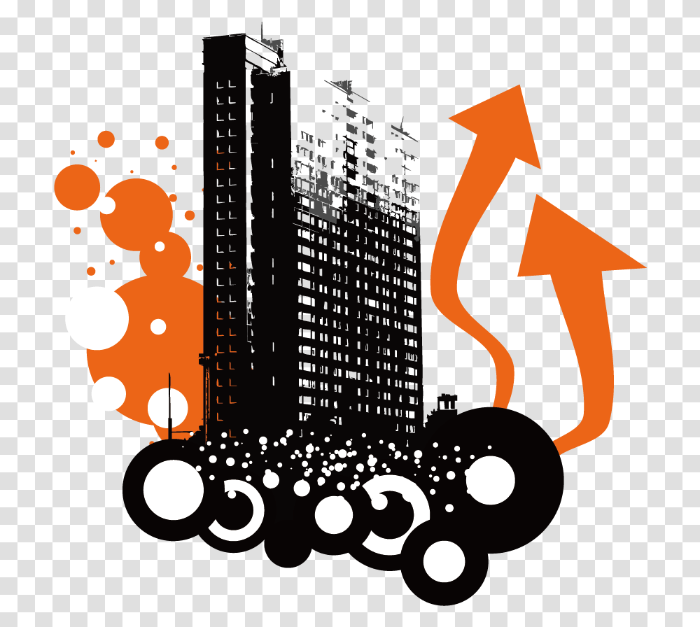 Building Silhouette Clip Art City Urban Vector, Recycling Symbol, Number Transparent Png