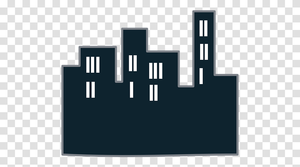 Buildings Building Tower City Clip Estate Real Buildings Clipart Black, Electronics, Screen, Monitor, Plan Transparent Png