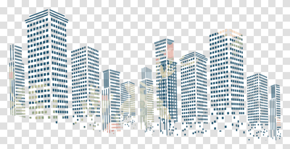 Buildings Silhouette Building In Picsart, Office Building, City, Urban, High Rise Transparent Png