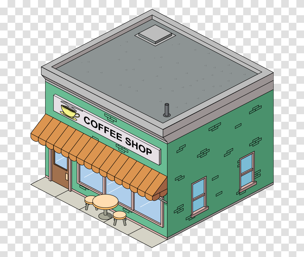 Builing Coffee Shop Coffee Shop, Building, Factory, Mailbox, Housing Transparent Png