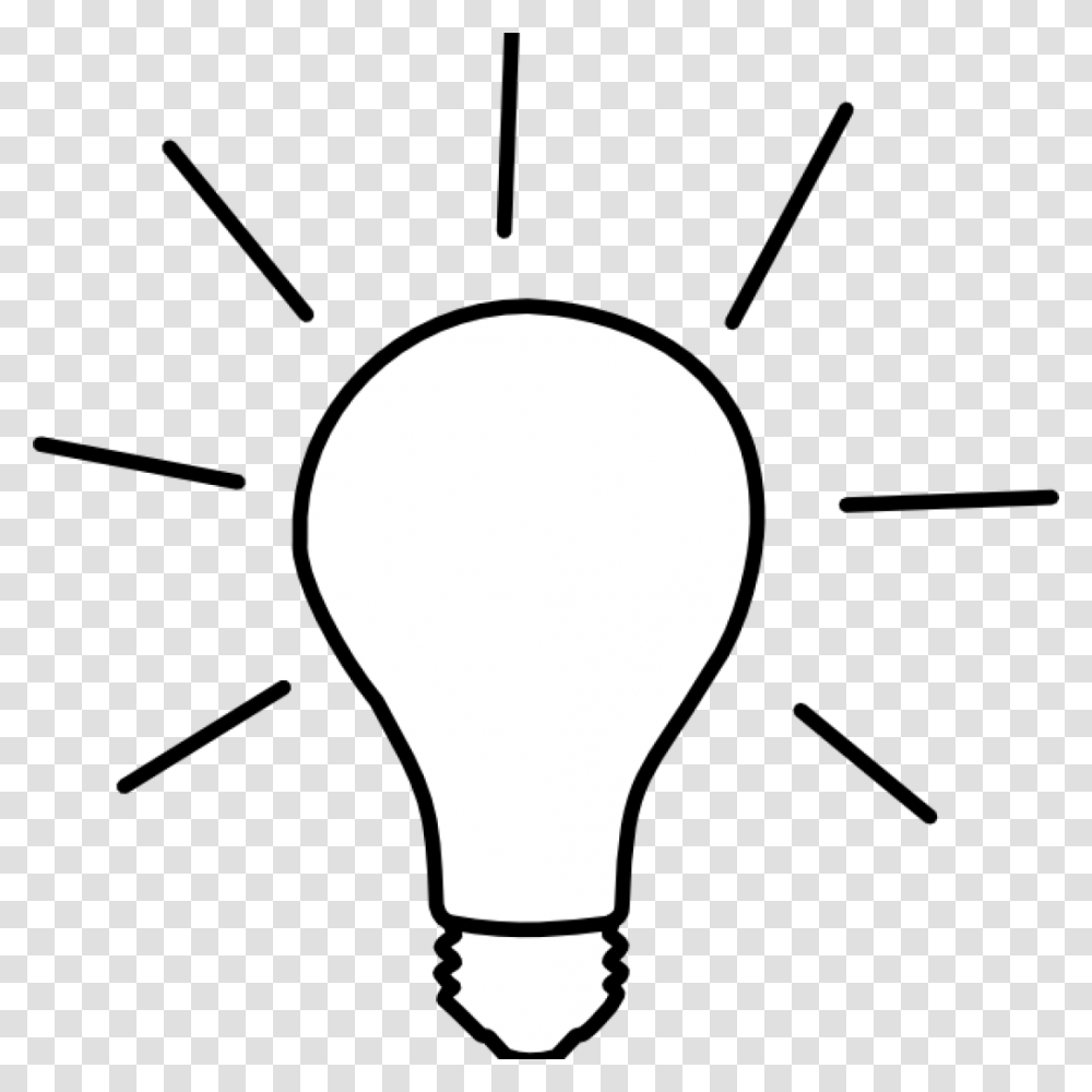 Bulb Clipart Light Bulb Cartoon Black And White, Lightbulb, Lighting, Stage Transparent Png