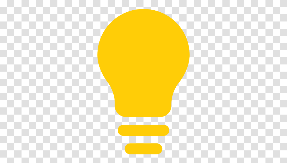 Bulb Icon Myiconfinder Light Bulb Icon Yellow, Lightbulb, Tennis Ball, Sport, Sports Transparent Png