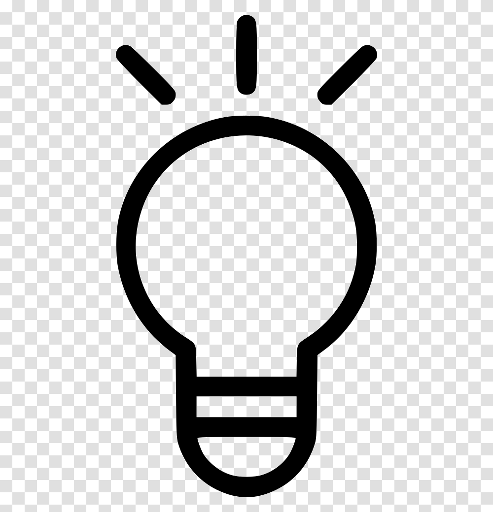 Bulb Light Idea Discovery Think Research Shine Discovery Icon, Lightbulb, Stencil Transparent Png