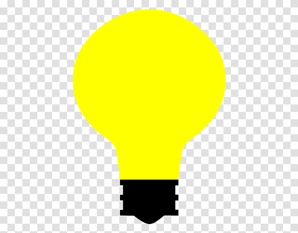Bulb Light Yellow Free Vector Graphic On Pixabay Light Bulb, Lightbulb, Balloon Transparent Png