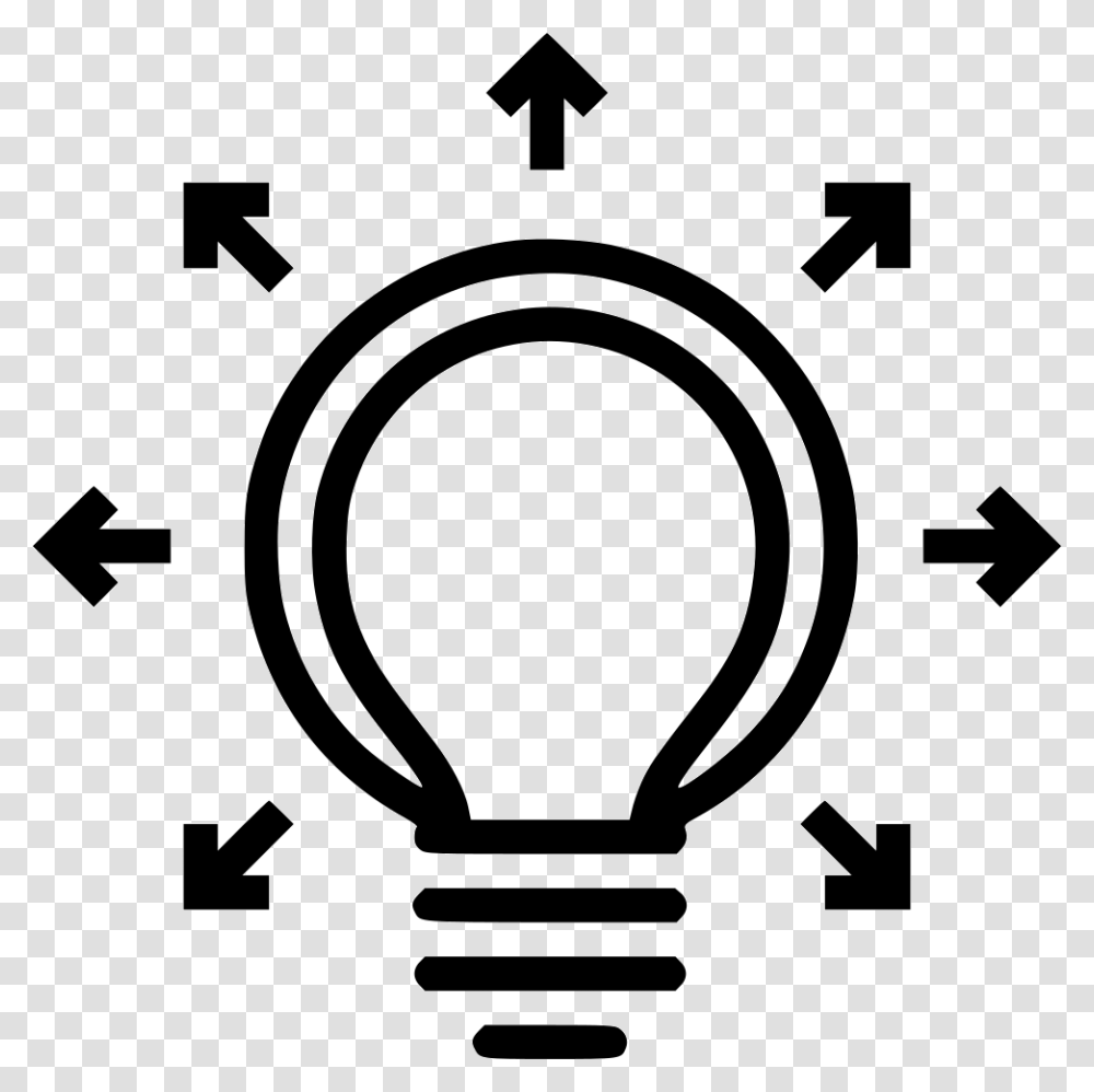 Bulb Thinking Productivity Startup Svg Icon Cost Allocation Icon, Light, Lightbulb, Stencil Transparent Png