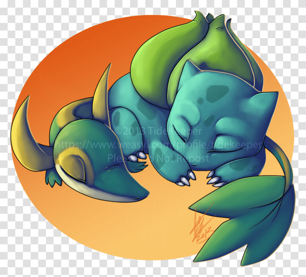 Bulbasaur And Snivy Download Snivy X Bulbasaur, Green, Plant, Hand Transparent Png