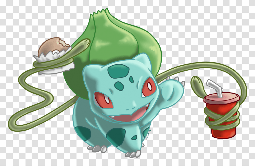 Bulbasaur Break Cartoon, Toy, Pottery, Green Transparent Png