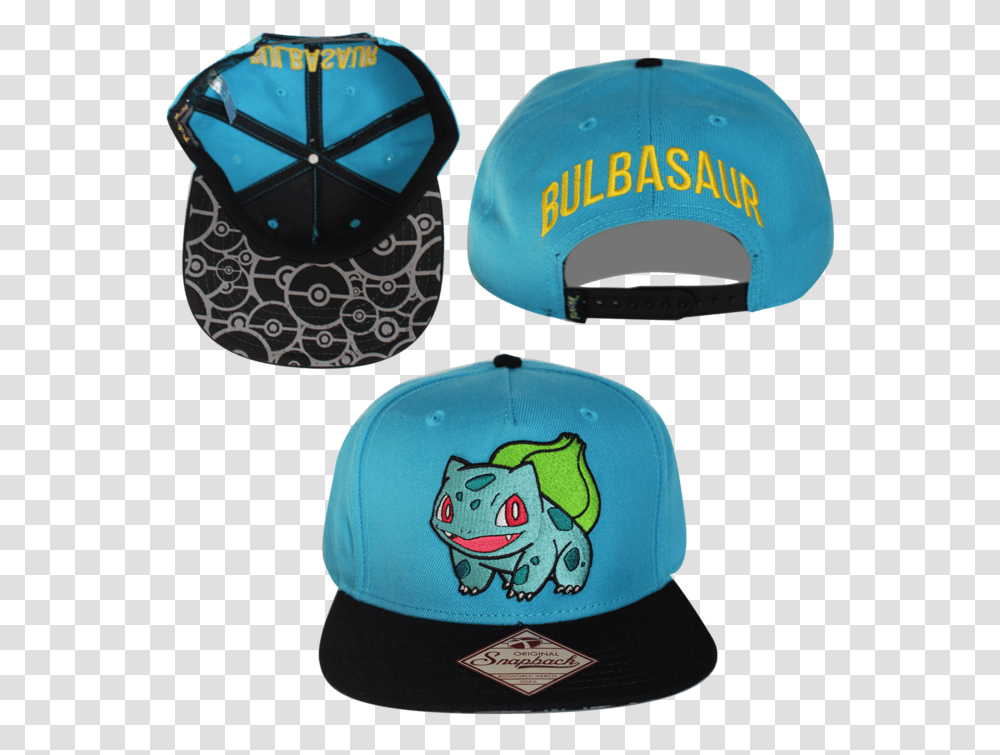 Bulbasaur Snapback Hat For Baseball, Clothing, Apparel, Baseball Cap Transparent Png