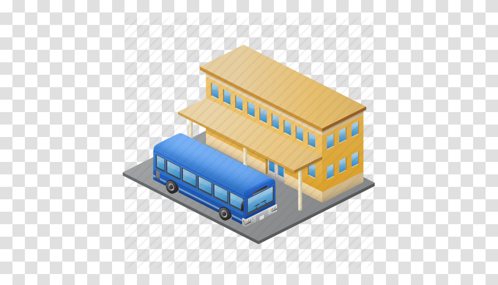 Bulding Clipart Bus Station, Toy, Vehicle, Transportation, Shipping Container Transparent Png
