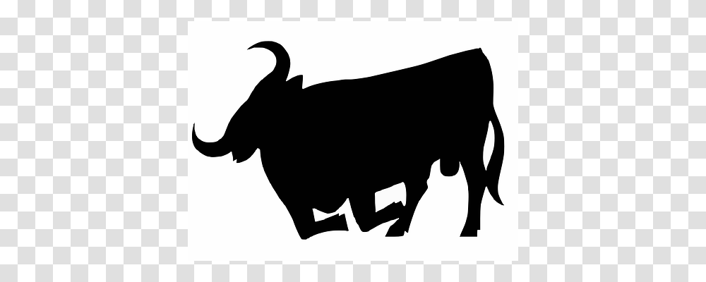 Bull Silhouette, Stencil, Mammal, Animal Transparent Png