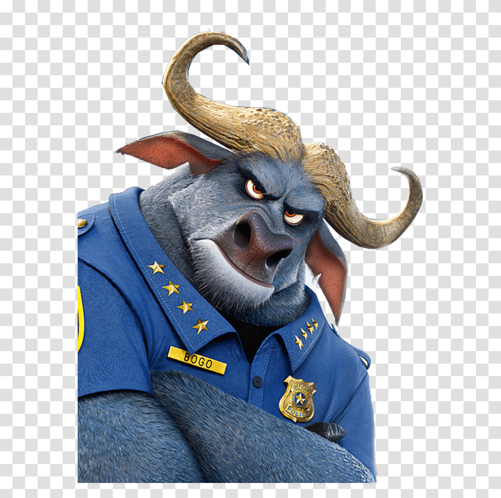Bull Bull From Zootopia, Person, Military Uniform, Costume, Officer Transparent Png