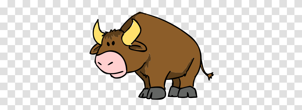 Bull Cartoon Clipart Animals Clip Art, Mammal, Pig, Wildlife, Snout Transparent Png