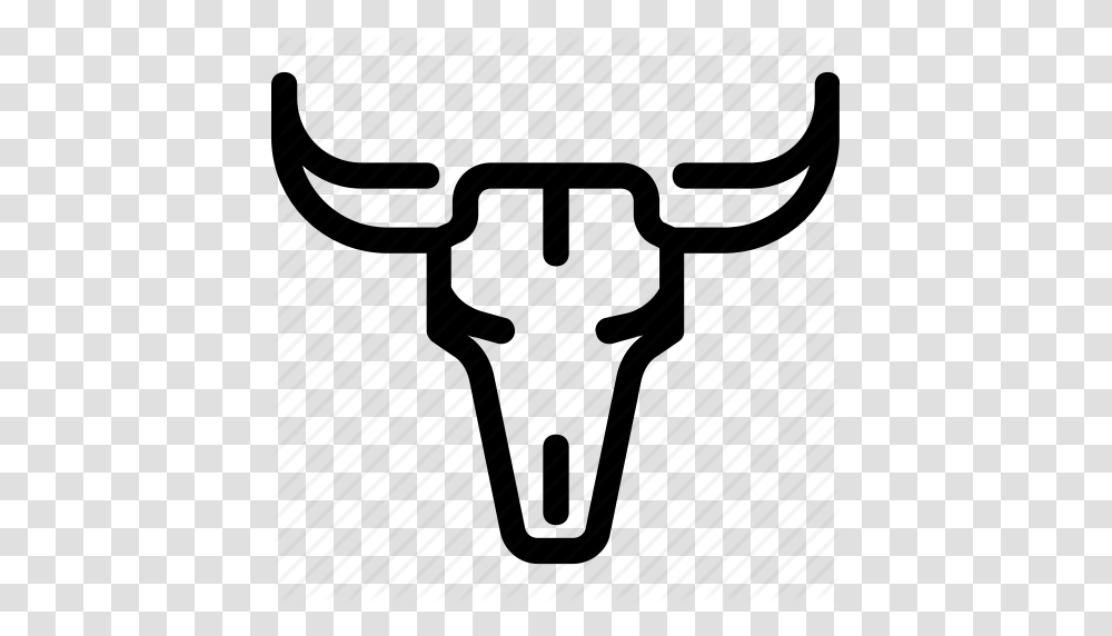 Bull Cattle Cow Desert Head Skull Wild West Icon, Piano, Leisure Activities, Musical Instrument, Light Transparent Png