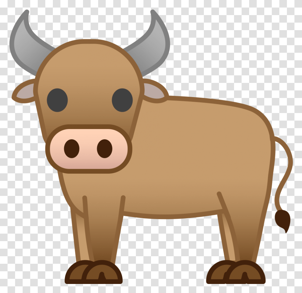 Bull Emoji Samsung Ox Emoji, Mammal, Animal, Cattle, Cow Transparent Png