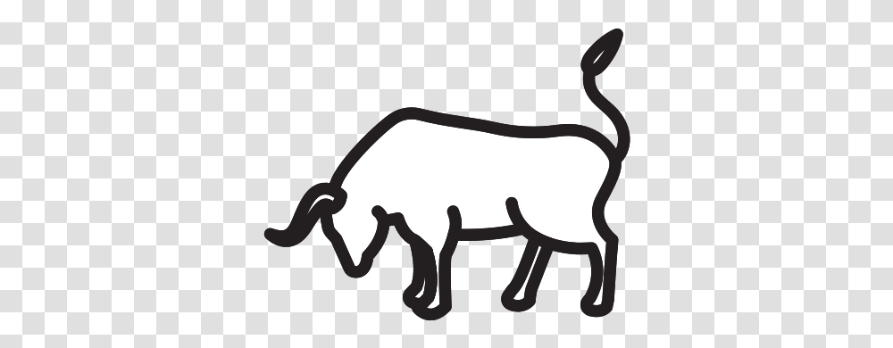 Bull Free Icon Of Selman Icons Animal Figure, Mammal, Silhouette, Wildlife, Label Transparent Png