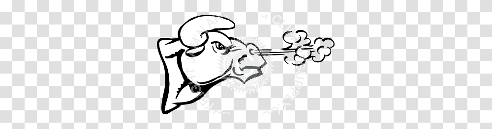 Bull Head With Smoke Coming Out Of Nose, Weapon, Animal, Blade, Shears Transparent Png