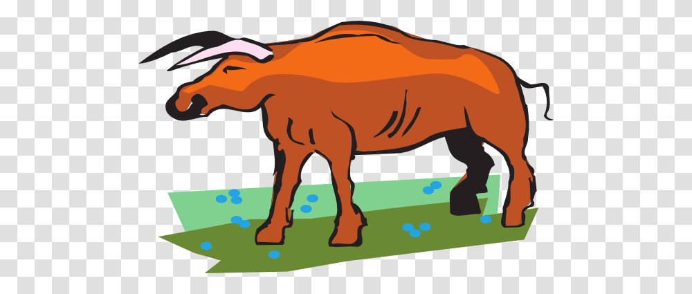 Bull In A Field Clip Art For Web, Mammal, Animal, Buffalo, Wildlife Transparent Png