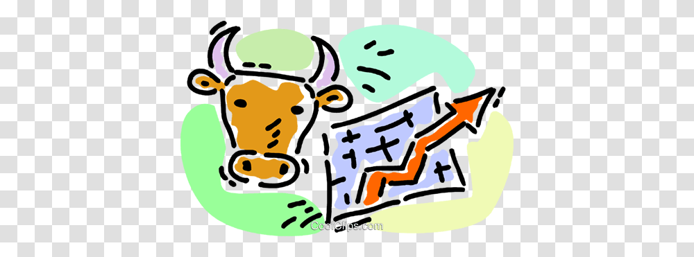 Bull Market Royalty Free Vector Clip Art Illustration, Outdoors, Doodle, Drawing Transparent Png